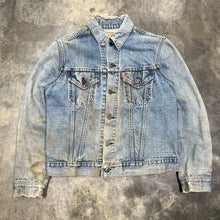 Load image into Gallery viewer, 70’s/80’s Levi’s “distressed” denim jacket fits like a M/L
