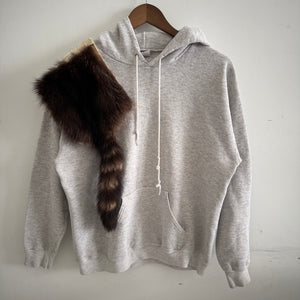 fur shoulder hoodie S/M