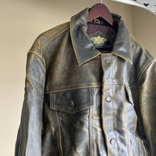 Load image into Gallery viewer, 90’s/2000’s leather jacket fits like an XL
